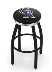 Colorado Rockies Chrome Ring Swivel Stool