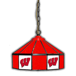 Wisconsin 14 Stained Glass Pub Light