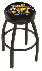 Wichita State Black Ring Swivel Stool