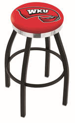 Western Kentucky Chrome Ring Swivel Stool