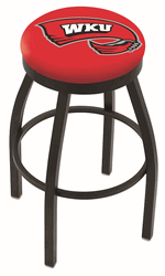Western Kentucky Black Ring Swivel Stool