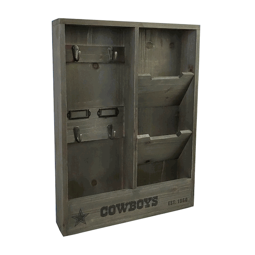 Dallas Cowboys Rustic Wood Office Organizer