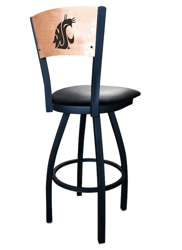 Washington State Wood Back Swivel Stool