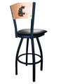 Washington State Wood Back Swivel Stool