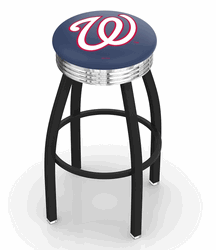 Washington Nationals Black Diner Swivel Stool