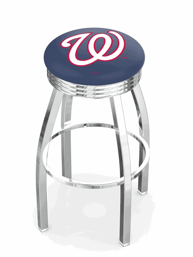 Washington Nationals Chrome Diner Swivel Stool