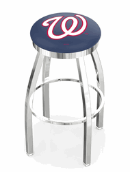 Washington Nationals Ring Chrome Swivel Stool