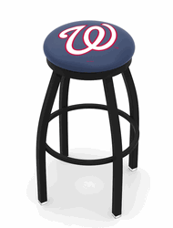 Washington Nationals Black Ring Swivel Stool