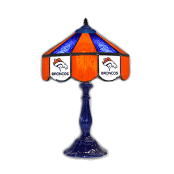 Denver Broncos 21 Glass Table Lamp