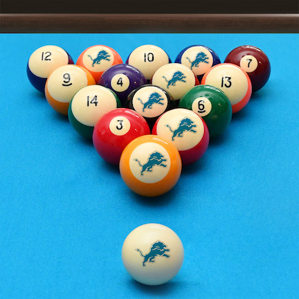 Detroit Lions Retro Billiard Ball Set