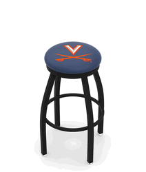 Virginia Black Ring Swivel Stool