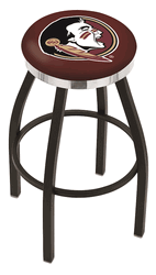 Florida State Head Chrome Ring Swivel Stool