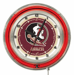 Florida State Head Neon Clock 19