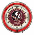 Florida State Head Neon Clock 19