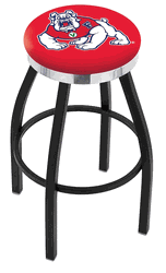 Fresno State Chrome Ring Swivel Stool