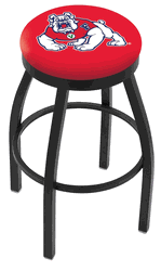 Fresno State Black Ring Swivel Stool