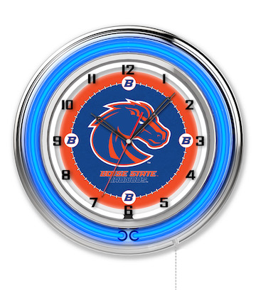 Boise State Neon Clock 19