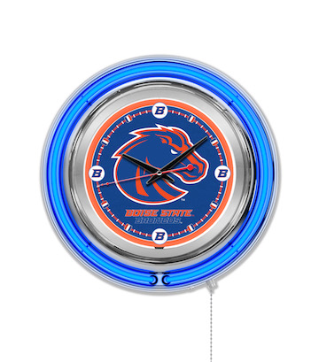 Boise State Neon Clock 15
