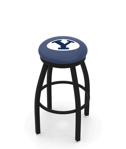 BYU Black Ring Swivel Stool