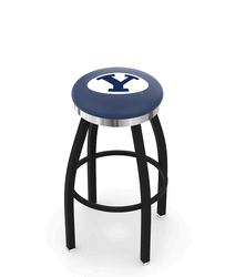 BYU Chrome Ring Swivel Stool
