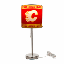Calgary Flames Chrome Table Lamp