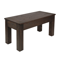 36 Unpadded Dark Chestnut Bench