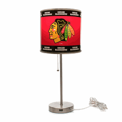 Chicago Blackhawks Chrome Table Lamp