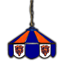 Chicago Bears 14 Stained Glass Pub Light