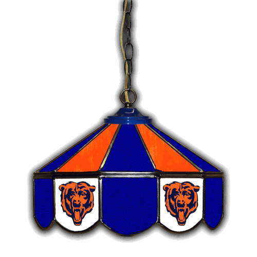 Chicago Bears 14 Stained Glass Pub Light