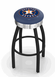 Houston Astros Black Diner Swivel Stool
