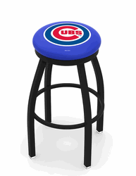 Chicago Cubs Black Ring Swivel Stool