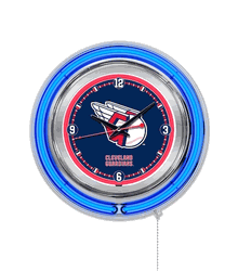 Cleveland Guardians Neon Clock 15