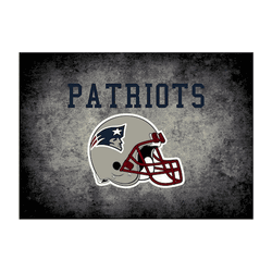 New England Patriots Distressed Rug