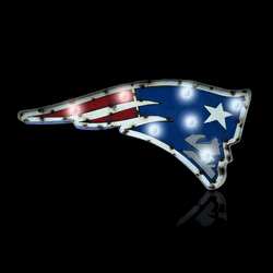 New England Patriots Logo Recycled Lighted Sign