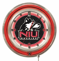 Northern Illinois Neon Clock 19