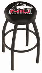 Northern Illinois Black Ring Swivel Stool