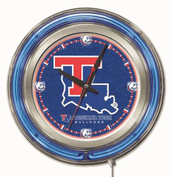 Louisiana Tech Neon Clock 15