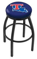 Louisiana Tech Black Ring Swivel Stool