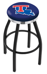 Louisiana Tech Chrome Ring Swivel Stool