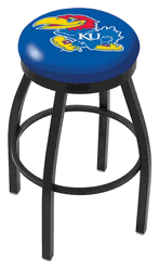 Kansas Black Ring Swivel Stool