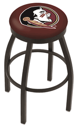 Florida State Head Black Ring Swivel Stool