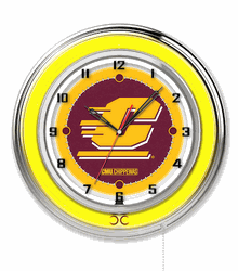 Central Michigan Neon Clock 19
