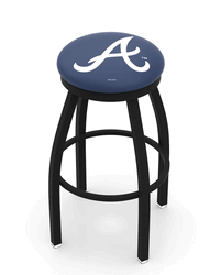 Atlanta Braves Black Ring Swivel Stool