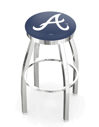 Atlanta Braves Ring Chrome Swivel Stool