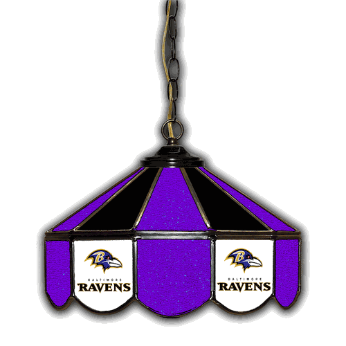 Baltimore Ravens 14 Stained Glass Pub Light