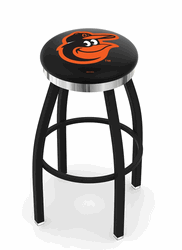 Baltimore Orioles Chrome Ring Swivel Stool