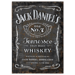 Jack Daniel's Label Metal Wall Art