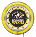 Michigan Tech Neon Clock 19
