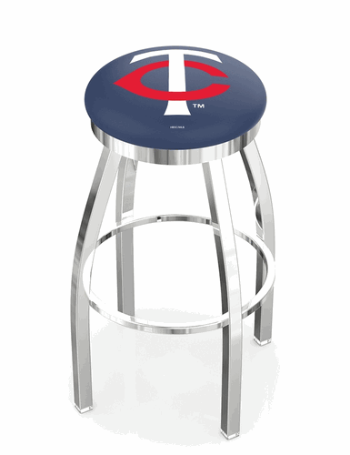 Minnesota Twins Ring Chrome Swivel Stool