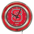 NC State Neon Clock 15